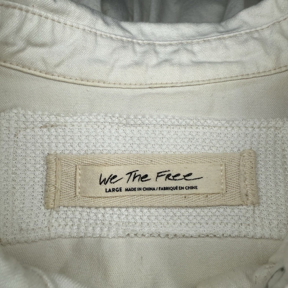 We The Free by Free People "Dylan" Peplum Cotton Denim Shacket – Women's Large - Picture 10 of 13